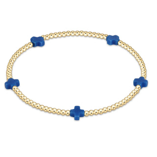ENewton Signature Small Cross Pattern 2mm Bead Bracelet