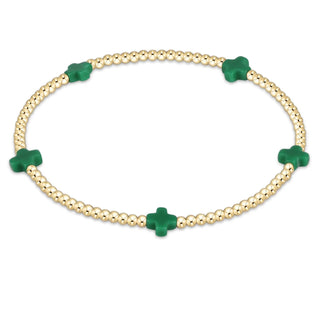 ENewton Signature Small Cross Pattern 2mm Bead Bracelet