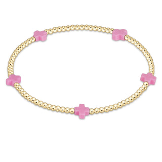 ENewton Signature Small Cross Pattern 2mm Bead Bracelet
