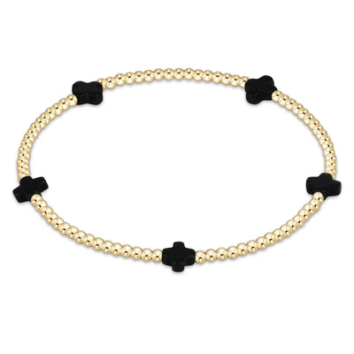 ENewton Signature Small Cross Pattern 2mm Bead Bracelet