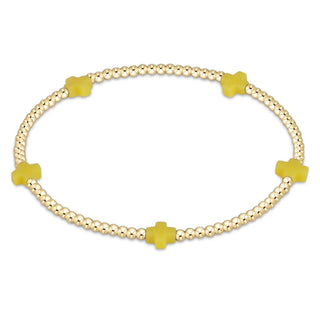 ENewton Signature Small Cross Pattern 2mm Bead Bracelet