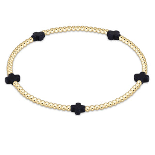 ENewton Signature Small Cross Pattern 2mm Bead Bracelet