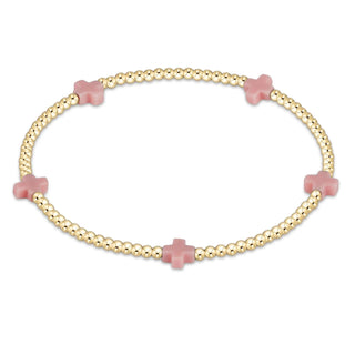 ENewton Signature Small Cross Pattern 2mm Bead Bracelet