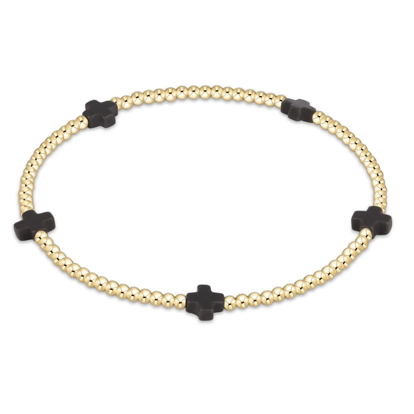 ENewton Signature Small Cross Pattern 2mm Bead Bracelet