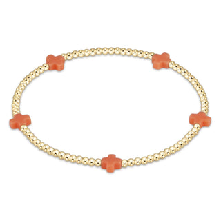 ENewton Signature Small Cross Pattern 2mm Bead Bracelet