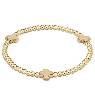 ENewton Extends Signature Cross Pattern 3mm Bead Bracelet