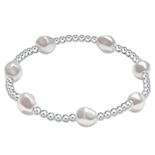 ENewton Admire Silver 3mm Pearl Bead Bracelet