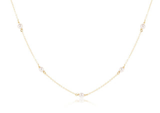 ENewton 17" Choker Simplicity Chain 4mm Pearl