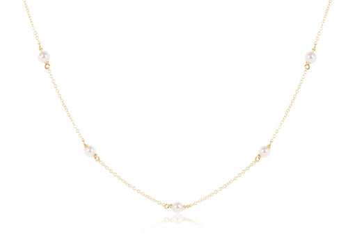 ENewton 17" Choker Simplicity Chain 4mm Pearl