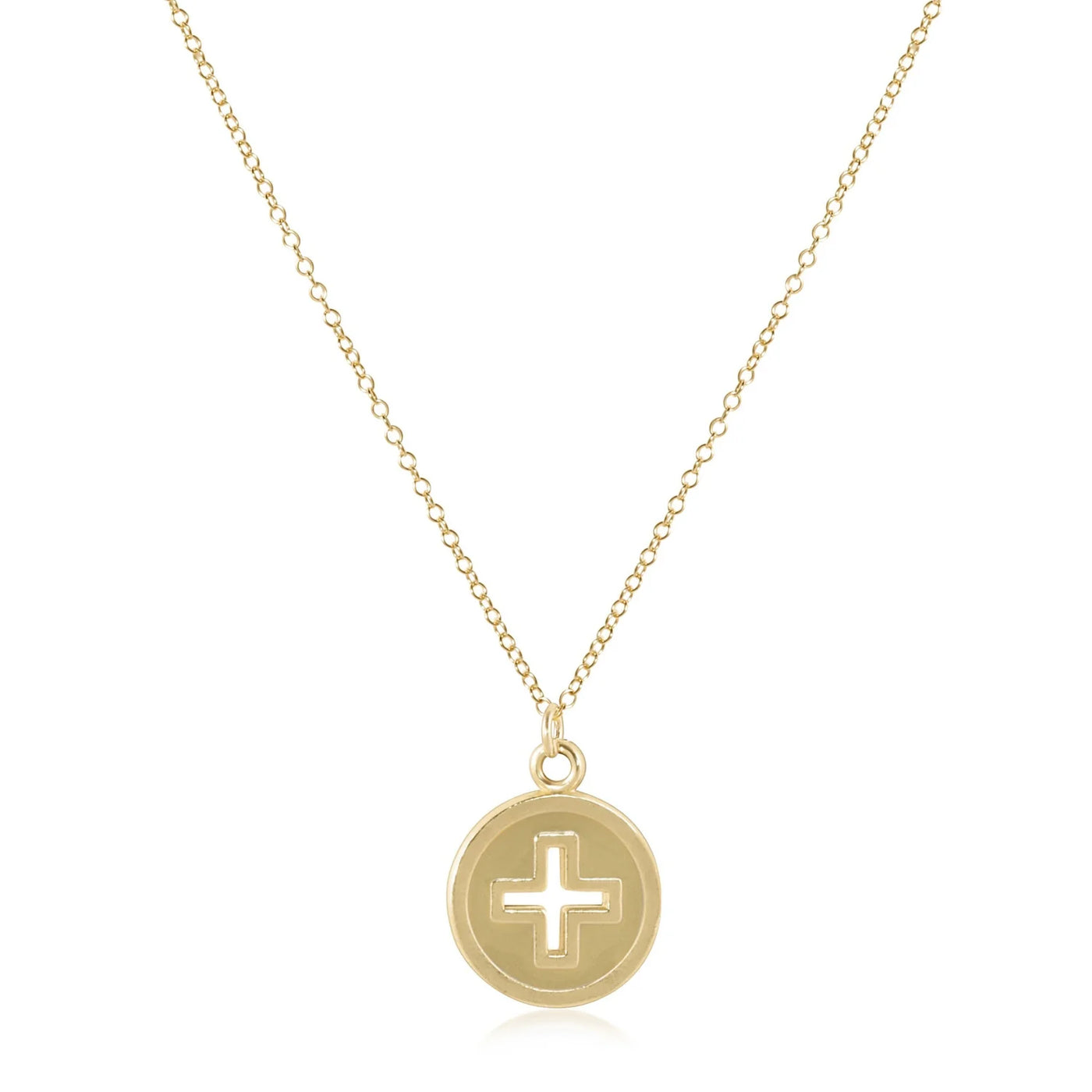 Enewton 16" Signature Cross Disc Gold Necklace