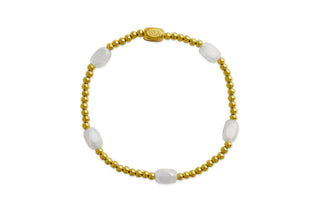 Isla “Here and There” – White Cap Stretch Bracelet