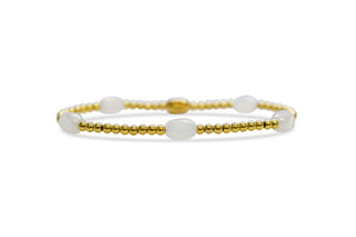 Isla “Here and There” – White Cap Stretch Bracelet
