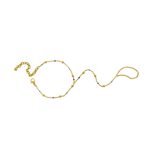 Isla Hand Candy Multi Blue Enamel Hand Chain