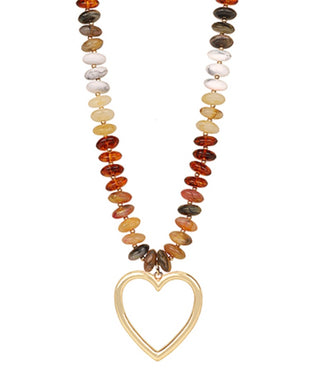Heart of Gold Chunky Bead Necklace