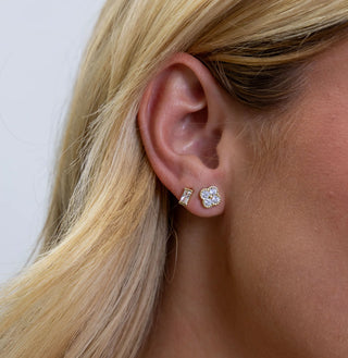 Sahira Gracie Cz Clover Studs - Tarnish Resistant