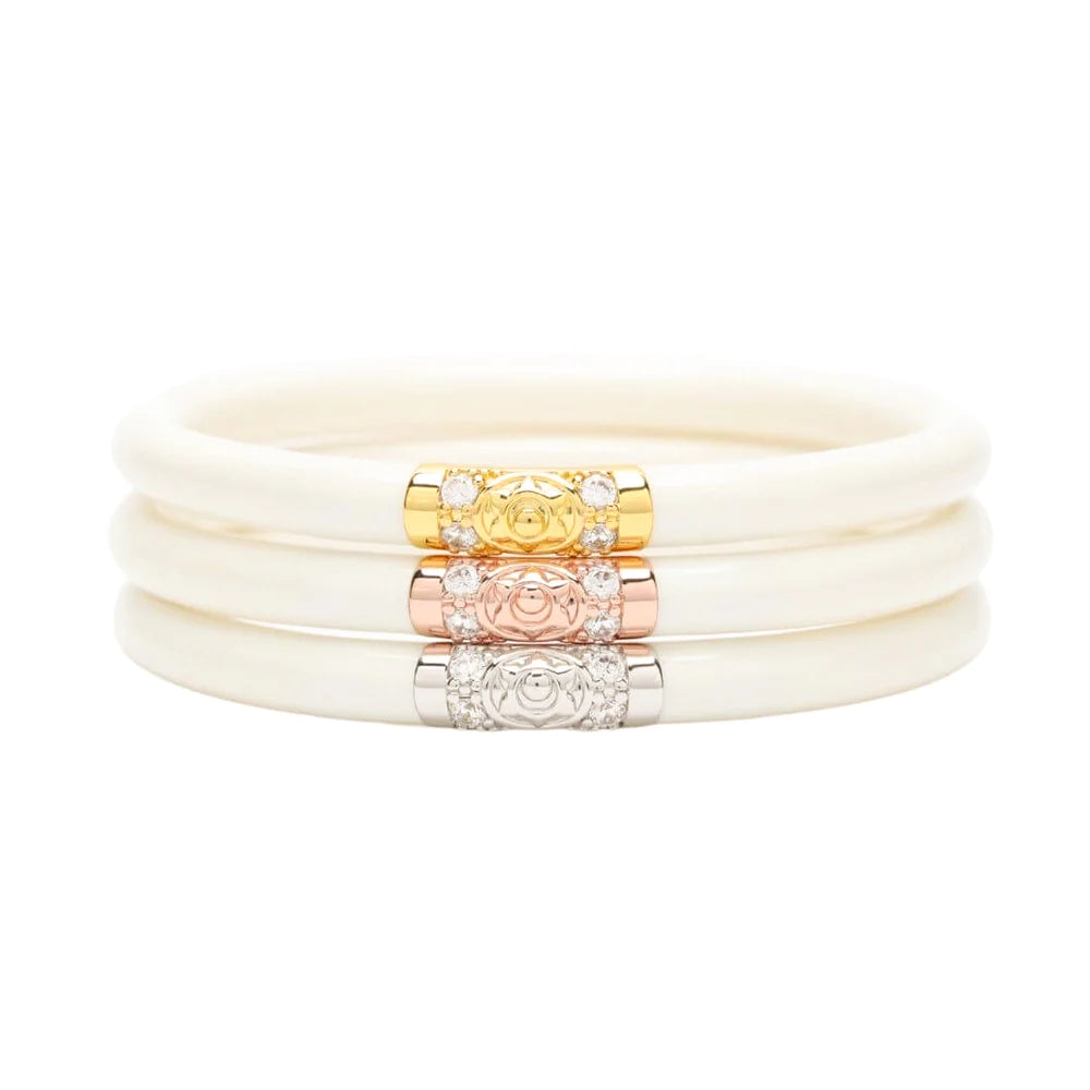 BuDha Girl Three Kings Ivory All Weather Bangles - Serenity Prayer