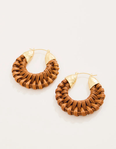 Spartina Wicker Hoop Earrings