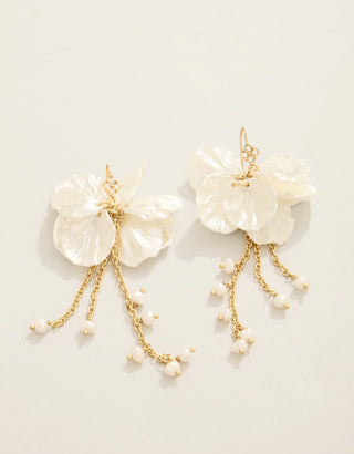 Spartina Corolla Dangle Earrings Pearl