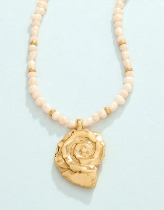 Spartina Harp Shell Necklace 18" Pearl Tarnish Resistant