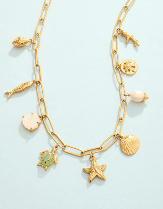 Spartina Seashore Charm Necklace 18" Tarnish Resistant