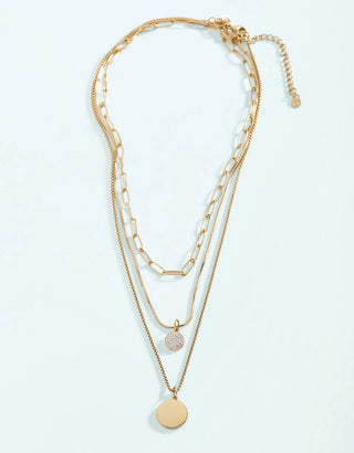 Spartina Drayton Layered Necklace 18" Crystal