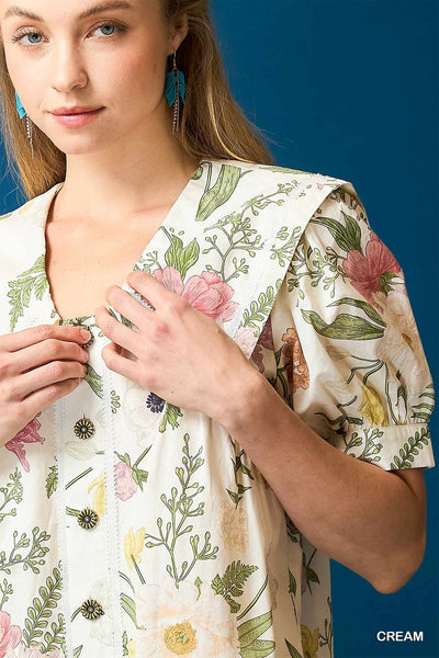 Umgee Frannie Floral Blouse