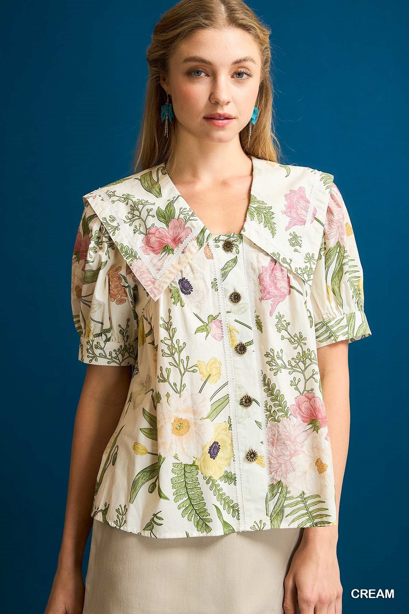 Umgee Frannie Floral Blouse