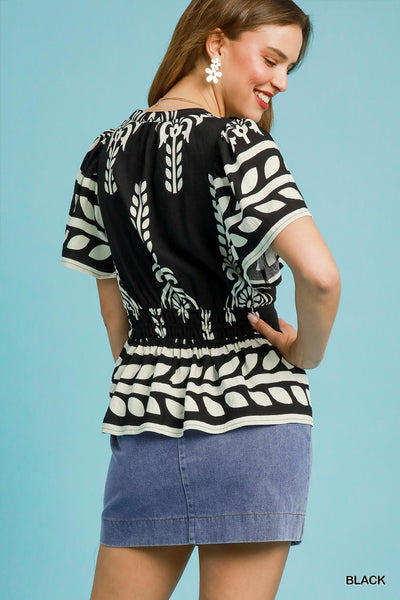 Umgee Peplum Boho Top