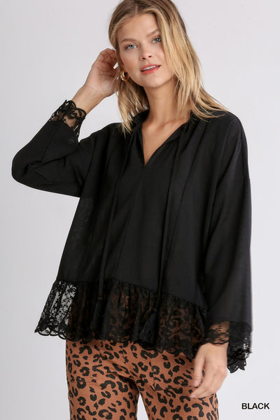 Umgee Lace Trim Top