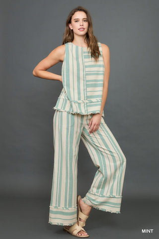 Umgee Beach Happy Linen Blend Pant
