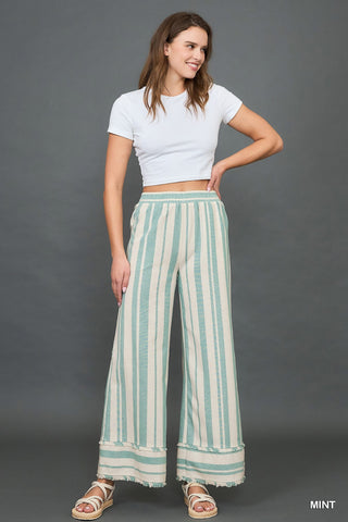 Umgee Beach Happy Linen Blend Pant