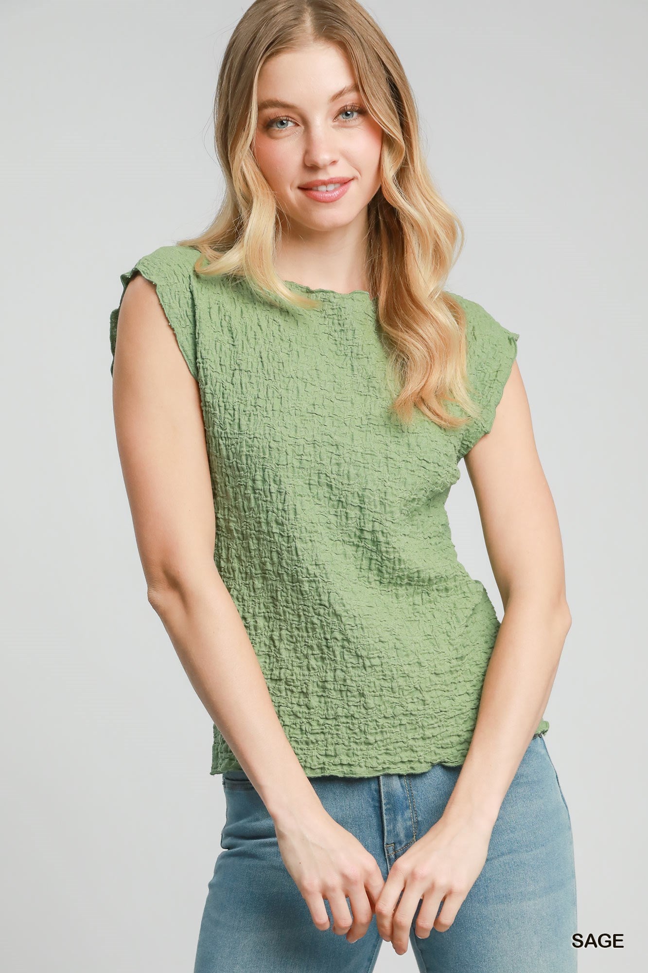 Umgee Textured Sleeveless Top