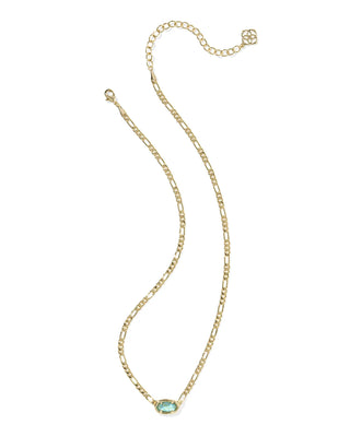 Elisa Gold Figaro Chain Short Pendant Necklace