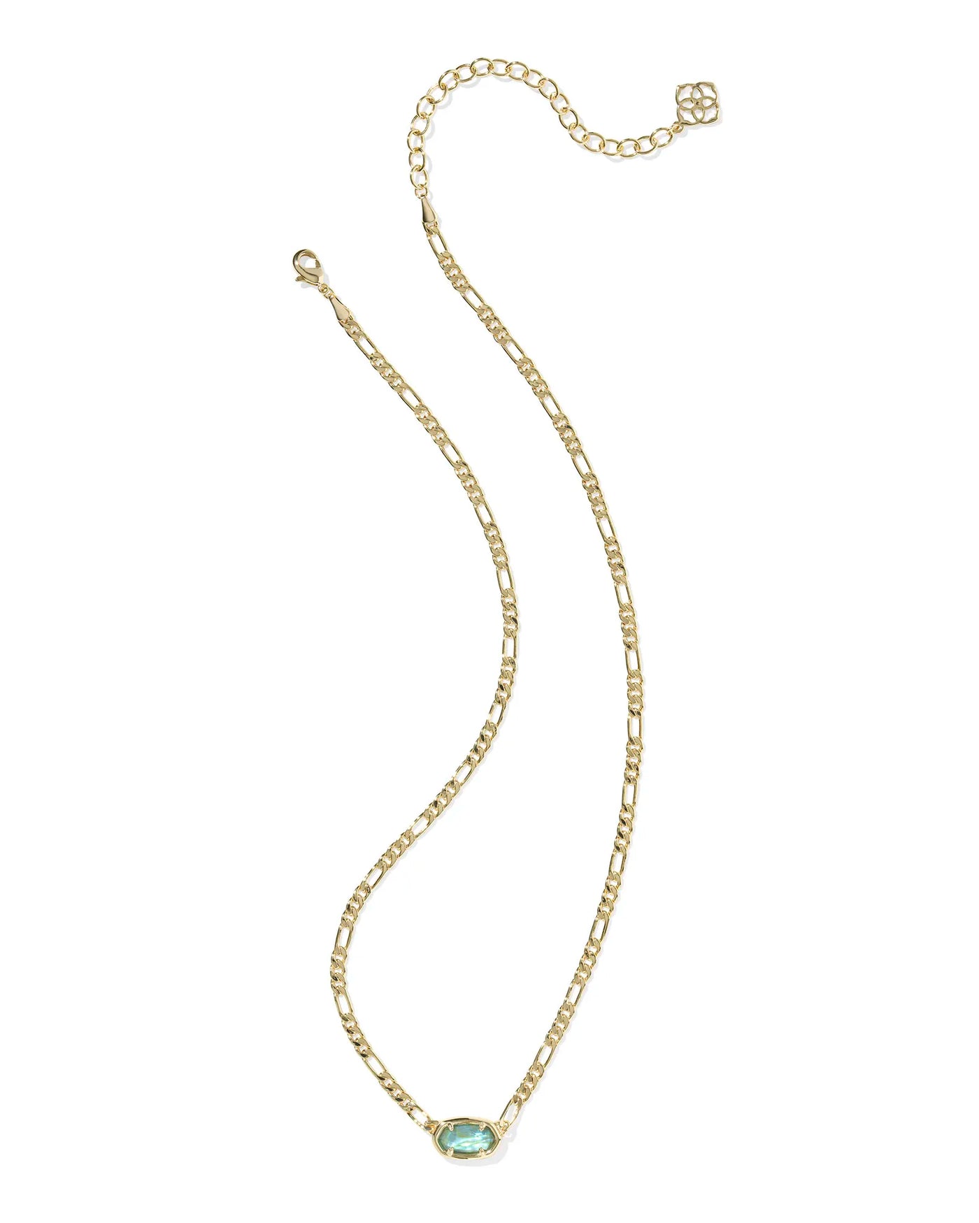 Elisa Gold Figaro Chain Short Pendant Necklace