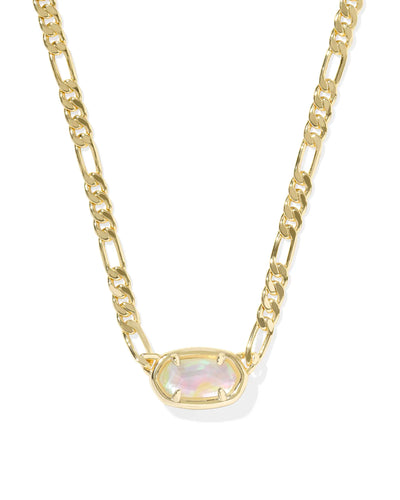Elisa Gold Figaro Chain Short Pendant Necklace