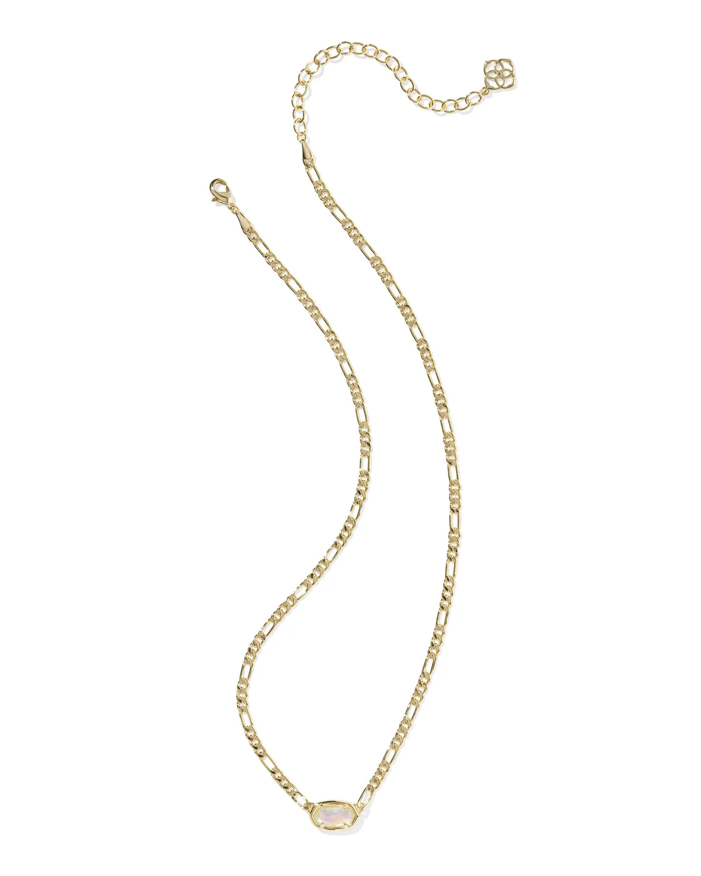 Elisa Gold Figaro Chain Short Pendant Necklace