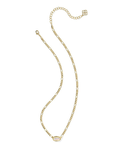 Elisa Gold Figaro Chain Short Pendant Necklace