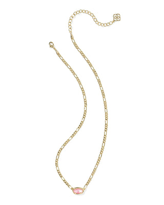 Elisa Gold Figaro Chain Short Pendant Necklace
