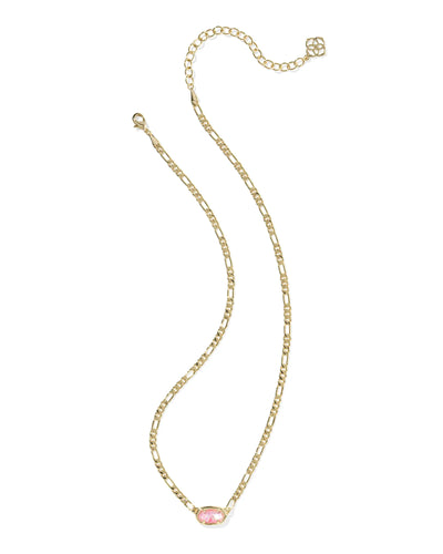 Elisa Gold Figaro Chain Short Pendant Necklace