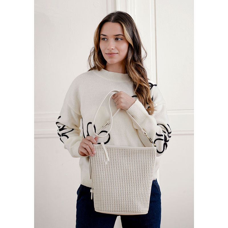 Collins Crossbody Bucket Braided Bag