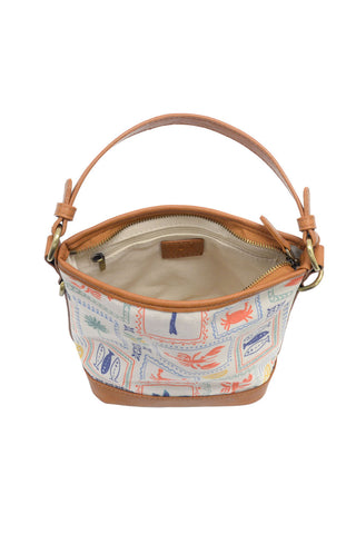 Coastal Charm Canvas Bucket Crossbody