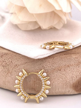 Pearl Spike Huggies