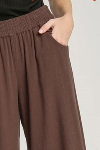 Umgee Best Selling Linen Wide Leg Pants