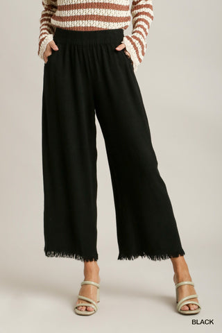 Umgee Best Selling Linen Wide Leg Pants