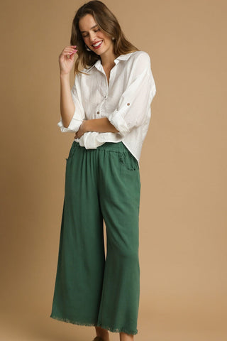 Umgee Best Selling Linen Wide Leg Pants