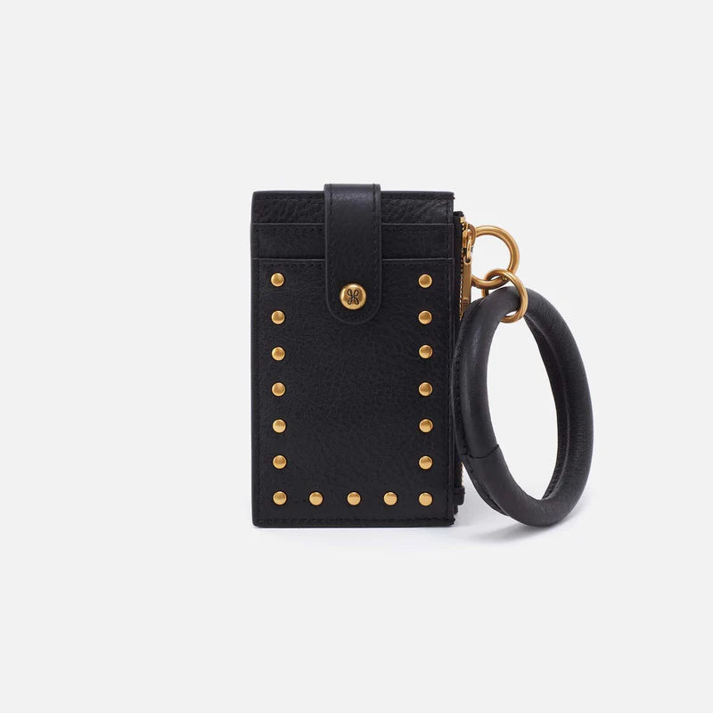 Hobo Ring Credit Card Wristlet - Pebbled Black