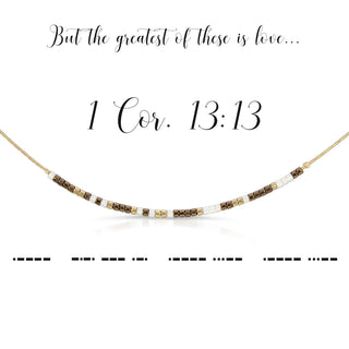 Dot & Dash 1 Cor. 13:13 Necklace