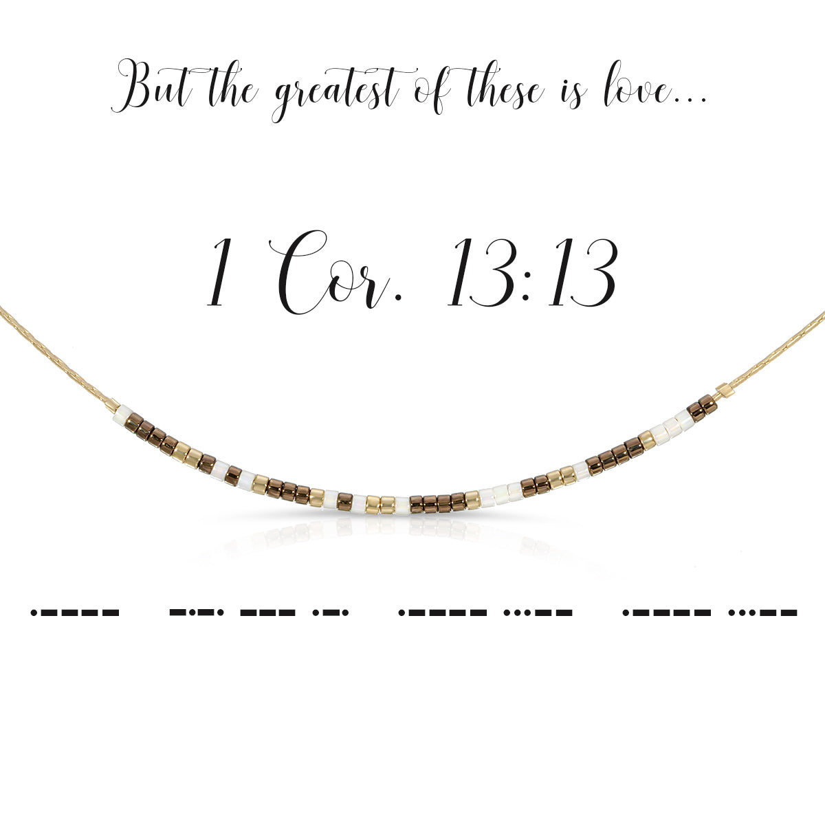 Dot & Dash 1 Cor. 13:13 Necklace