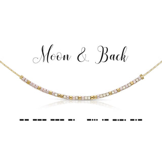Dot & Dash Moon & Back Necklace