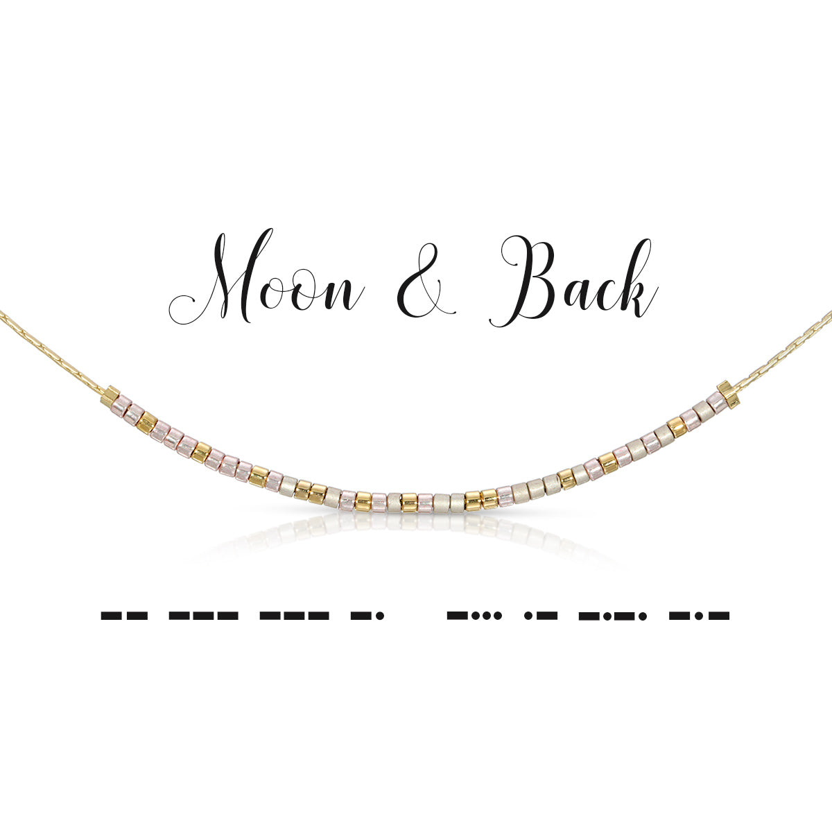 Dot & Dash Moon & Back Necklace